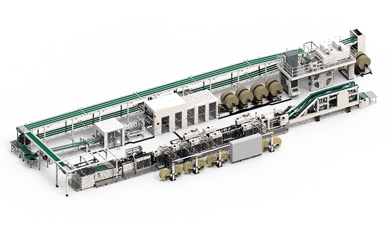 Integrated Inline Paper Valve Bag Production Line