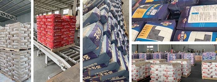 Sacos de papel con contenido